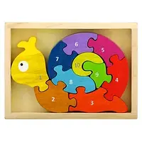 Begin Again Toys, Number Snail, Teach & Play Puzzle, 2+ Years, 10 шт. в Україні