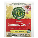 Traditional Medicanals, Organic Immune Zoom, лимонний імбир, без кофеїну, 16 чайних пакетиків у пакованні, 32 оригінал, фото 3