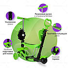 Самокат діток Scooter Сонечко 5 in 1 з батьківською ручкою Салатовий, фото 5
