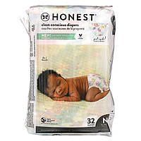 The Honest Company, Honest, подгузники для новорожденных, менее 4,5 кг (10 фунтов), цветущая роза, в Украине