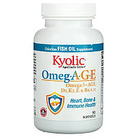 Kyolic, Omeg.A.G.E, Heart, Bone & Immune Health, 90 Softgels в Украине