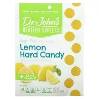 Dr. John's Healthy Sweets, Лимонная карамель, + клетчатка и витамин C, без сахара, 109 г (3,85 унции) в в