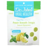 Dr. John's Healthy Sweets, Oral Health, капли для свежего дыхания, + кристаллы цинка, лимон и мята, без в в