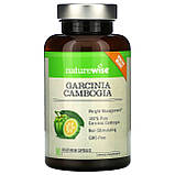 NatureWise, Гарцинія камбоджійська, 90 вегетаріанських капсул оригінал, фото 3