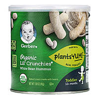 Gerber, Organic Lil' Crunchies, White Bean Hummus, Toddler, 12+ Months, 1.59 oz (45 g) в Украине