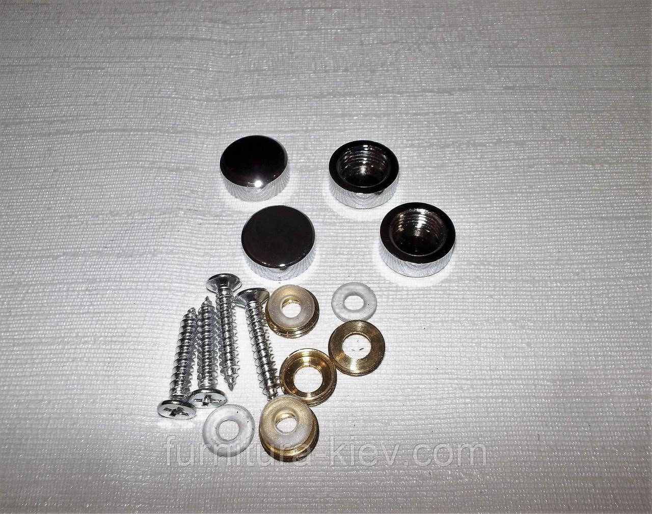 Стеклотримач, тримач для дзеркаловки хром 14 мм, фото 1