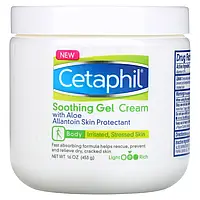 Cetaphil, Успокаивающий гель-крем с алоэ, средний, без отдушек, 453 г (16 унций) в Украине