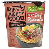 Mike's Mighty Good, Craft Ramen, Рамен-суп с острым говяжьим вкусом, 1,8 унции (53 г) в Украине