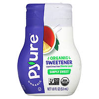 Pyure, органический жидкий подсластитель стевия, сахарозаменитель, подходит для кетодиеты, 53 мл (1,8 жидк. в