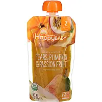 Happy Family Organics, Органическое детское питание, 2-й этап, 6+ месяцев, груша, тыква и маракуйя, 4,0 в в