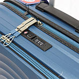 Валіза для ручної поклажі з поліпропілену Snowball 35203, на 35 л синя, фото 2