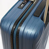 Валіза для ручної поклажі з поліпропілену Snowball 35203, на 35 л синя, фото 5