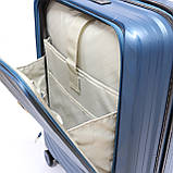 Валіза для ручної поклажі з поліпропілену Snowball 35203, на 35 л синя, фото 3