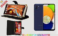 Оригинал чехол-книга + бампер для Samsung Galaxy A03