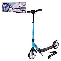 Сaмoкaт міський 2-кoлісний SK205 (RL7T) СИНІЙ колeса 200 мм PU, алюмінієвий karam mag karam mag