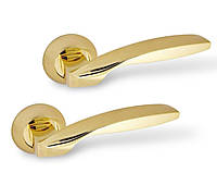 Ручки на межкомнатные двери KEDR R10.045 SB/PB золото/матовое золото
