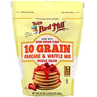 Bob's Red Mill, 10 Grain Pancake & Waffle Mix, Whole Grain, 27 oz (680 g) в Украине