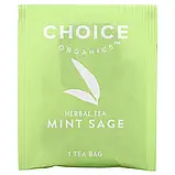 Choice Organic Teas, Herbal Tea, м'ята та шавлія, без кофеїну, 16 чайних пакетиків, 29 г (1,02 унції) оригінал, фото 3