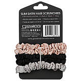 Giovanni, сатинові гумки для тонкого волосся, рум'яна, чорний і сірий, 5 гумок оригінал, фото 2