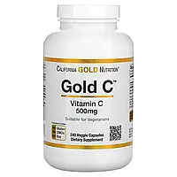 California Gold Nutrition, Gold C, витамин C, 500 мг, 240 вегетарианских капсул в Украине