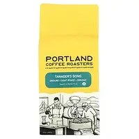 Portland Coffee Roasters, Органический кофе, молотый, легкая обжарка, песня танагера, 340 г (12 унций) в в