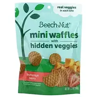 Beech-Nut, Мини-вафли со скрытыми овощами, от 12 месяцев, мускатный орех, 90 г (3,2 унции) в Украине