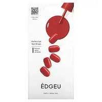 Edgeu, Гелевые обертывания для ногтей Perfect, ENF511, сигнальный красный, набор из 16 полосок в Украине