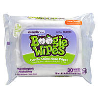 Boogie Wipes, Нежные солевые салфетки для носа, аромат лаванды, 30 салфеток в Украине