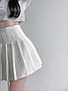Спідниця міні тенісна з шортами біла плісирована в складку коротка XS, довжина 37 см, фото 5