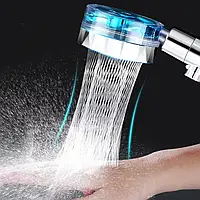 Водосберегающая воронка-насадка для душа Turbocharged shower head с функцией стоп и вращением на 360°