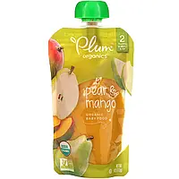 Plum Organics, органическое детское питание, этап 2, груша и манго, 113 г (4 унции) в Украине