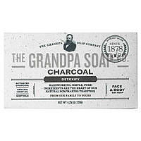 The Grandpa Soap Co., Кусковое мыло для лица и для тела, антитоксичное, с древесным углем, 4,25 унции (120г) в