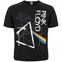 Футболка Pink Floyd "Dark Side Of The Moon" | Футболка рокерська | Футболка чорна | Футболка бавовняна