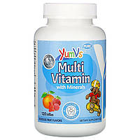 YumV's, мультивитамины с минералами, приятные фруктовые вкусы, 120 желейных конфет в Украине