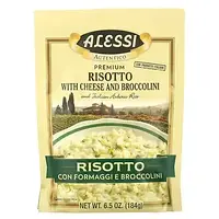 Alessi, Ризотто премиального качества с сыром, брокколини и итальянским рисом арборио, 184 г (6,5 унции) в в