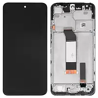 Дисплей Xiaomi Redmi Note 10 5G | M2103K19G с тачскрином и рамкой, черный Original (PRC) | модуль