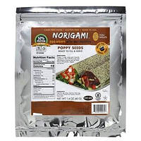 Norigami, Яичные обертки с соевым протеином, мак, 10 тонких оберток, 40 г (1,4 унции) в Украине