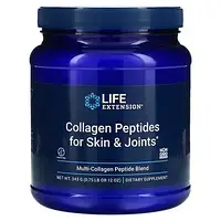 Life Extension, Collagen Peptides For Skin & Joints, смесь мультиколлагеновых пептидов, 343 г (12 унций) в в