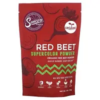 Suncore Foods, Supercolor из красной свеклы, органическая красная свекла, 142 г (5 унций) в Украине