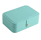 Зручна скринька для біжутерії та прикрас, Скринька органайзер 17*11,5*5 см на магніті.Бірюзово м'ятна