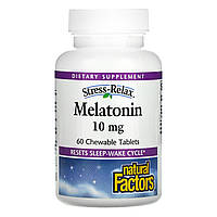 Natural Factors, Melatonin, 10 mg, 60 Chewable Tablets в Украине
