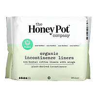 The Honey Pot Company, Organic Incontinence Liners, Non-Herbal Cottong Liners With Wings, 20 Count в Украине