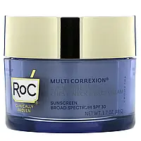 RoC, Multi Correxion, Ровный тон + Подтяжка, Крем 5 в 1 для груди, шеи и лица, SPF 30, 1,7 унции (48 г) в