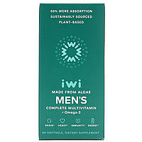 IWi, Полный комплекс мультивитаминов и омега-3 для мужчин, 60 мягких таблеток в Украине