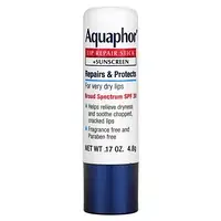 Aquaphor, Стик для восстановления губ + солнцезащитный крем, SPF 30, без отдушек, 4,8 г (0,17 унции) в Украине