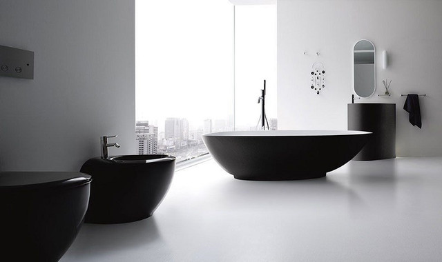 Ванна кімната в стилі Хай Тек