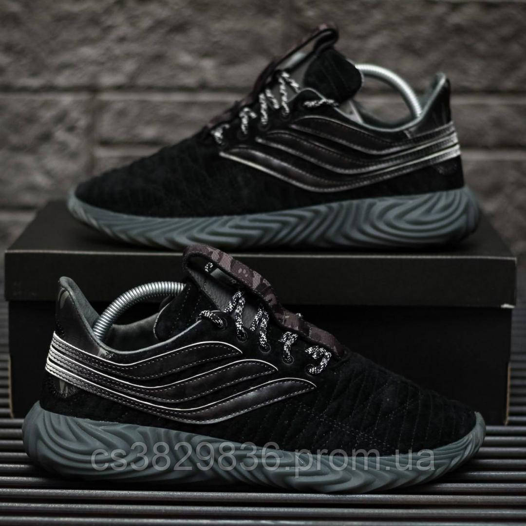Adidas sobakov core black & bluebird 2025