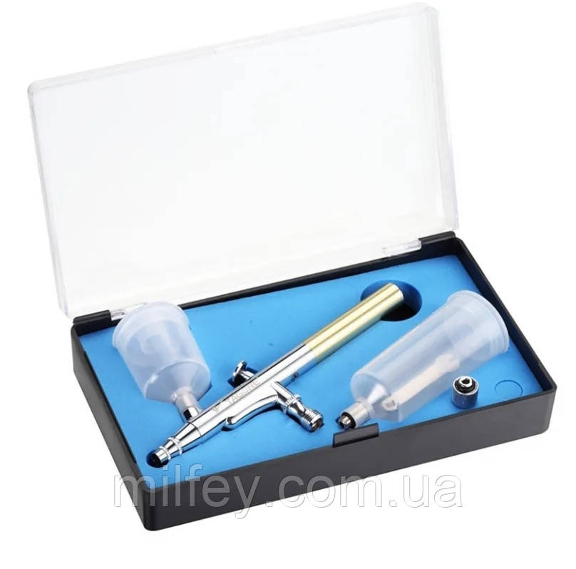 Аерограф Tagore з соплом 0.4 мм з двома ємностями 20 мл та 40 мл, TG136-1, фото 1