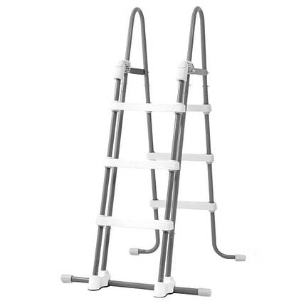 Драбина для каркасного басейну Intex 28075 двосекційна 3 сходинки 107 см, фото 1