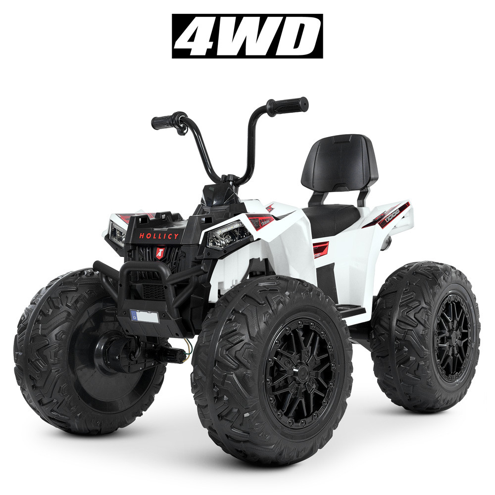 Квадроцикл електричний Bambi Racer M 4849EL-1 одномісний дитячий акумуляторний 3-8 років Білий
